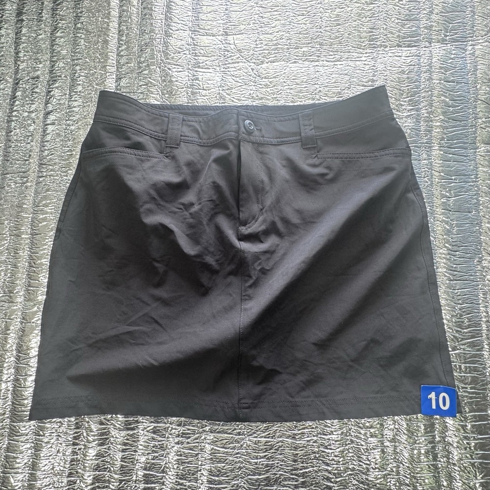 Eddie Bauer Travex Skort Womens 10 Dark Gray Hiking Golf Athletic Stretch Mini